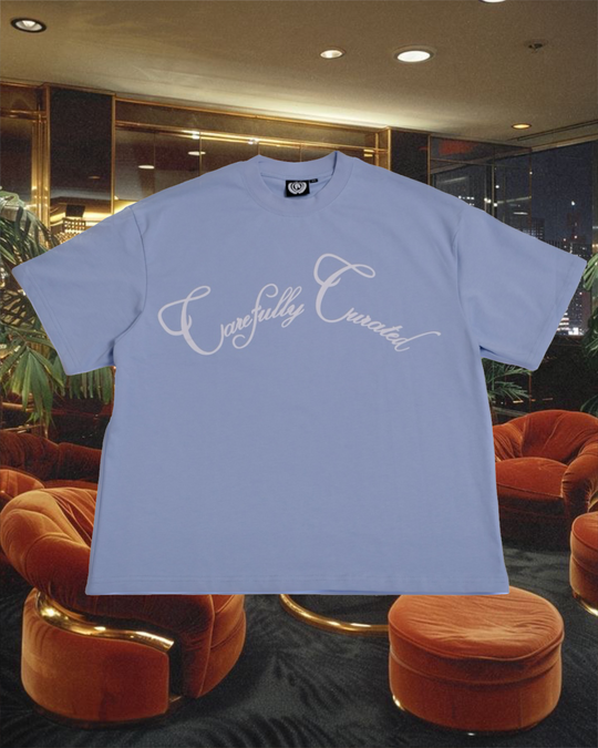 Sunset Logo Shirt in Pastel Blue