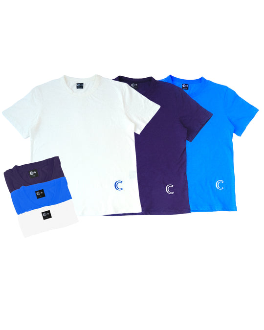 Daily Tee (3-Pack) in Multi-Color Blue